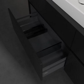 Тумба под раковину Villeroy & Boch Collaro 160х50 см МДФ черный матовый лак C02600PD