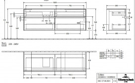 Тумба под раковину Villeroy & Boch Collaro 160х50 см МДФ черный матовый лак C02600PD