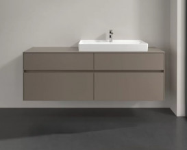 Тумба под раковину Villeroy & Boch Collaro 160х50 см ДСП трюфель серый  C02700VG