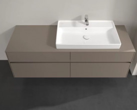 Тумба под раковину Villeroy & Boch Collaro 160х50 см ДСП трюфель серый  C02700VG
