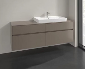 Тумба под раковину Villeroy & Boch Collaro 160х50 см ДСП трюфель серый  C02700VG