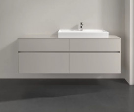 Тумба под раковину Villeroy & Boch Collaro 160х50 см ДСП мягкий серый C02700VK