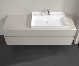 Тумба под раковину Villeroy & Boch Collaro 160х50 см ДСП мягкий серый C02700VK