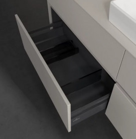 Тумба под раковину Villeroy & Boch Collaro 160х50 см ДСП мягкий серый C02700VK