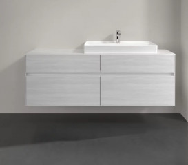 Тумба під раковину Villeroy&Boch Collaro 160х50 см ДСП біле дерево C02700E8