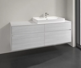 Тумба під раковину Villeroy&Boch Collaro 160х50 см ДСП біле дерево C02700E8