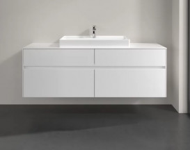 Тумба під раковину Villeroy&Boch Collaro 160х50 см МДФ глянсовий білий C01800VH