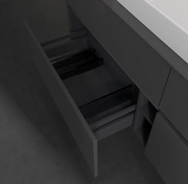 Тумба под раковину Villeroy & Boch Collaro 160х50 см МДФ глянцевый серый C02800FP