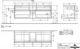 Тумба под раковину Villeroy & Boch Collaro 160х50 см ДСП белый матовый C02800MS