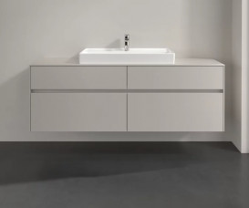 Тумба под раковину Villeroy & Boch Collaro 160х50 см ДСП мягкий серый C02800VK