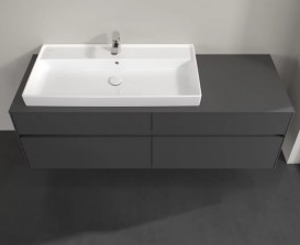 Тумба под раковину Villeroy & Boch Collaro 160х50 см МДФ глянцевый серый C02900FP