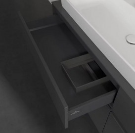 Тумба под раковину Villeroy & Boch Collaro 160х50 см МДФ глянцевый серый C02900FP