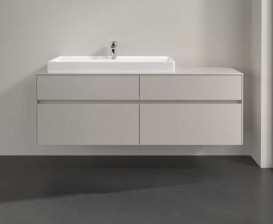 Тумба під раковину Villeroy & Boch Collaro 160х50 см ДСП м'який сірий C02900VK