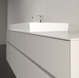 Тумба під раковину Villeroy & Boch Collaro 160х50 см ДСП м'який сірий C02900VK