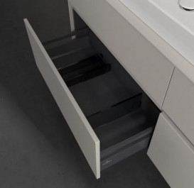 Тумба під раковину Villeroy & Boch Collaro 160х50 см ДСП м'який сірий C02900VK