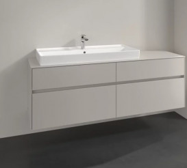 Тумба під раковину Villeroy & Boch Collaro 160х50 см ДСП м'який сірий C02900VK