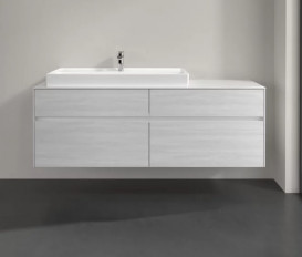 Тумба під раковину Villeroy&Boch Collaro 160х50 см ДСП біле дерево C02900E8