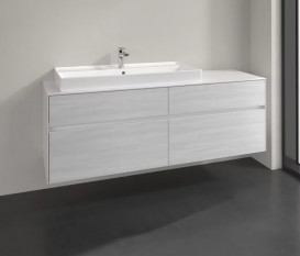 Тумба під раковину Villeroy&Boch Collaro 160х50 см ДСП біле дерево C02900E8