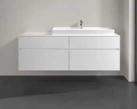 Тумба под раковину Villeroy & Boch Collaro 160х50 см МДФ глянцевый белый C03000DH