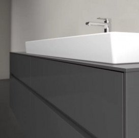 Тумба під раковину Villeroy&Boch Collaro 160х50 см МДФ глянсовий сірий C03000FP