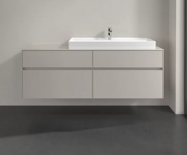 Тумба под раковину Villeroy & Boch Collaro 160х50 см ДСП мягкий серый C03000VK