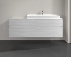 Тумба под раковину Villeroy & Boch Collaro 160х50 см ДСП белое дерево C03000E8