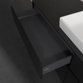 Тумба під раковину Villeroy & Boch Collaro 160х50 см МДФ чорний матовий лак C03000PD