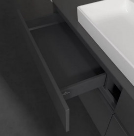 Тумба под раковину Villeroy & Boch Collaro 160х50 см МДФ глянцевый серый C03100FP