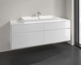 Тумба під раковину Villeroy&Boch Collaro 160х50 см ДСП білий матовий C03100MS