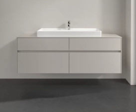 Тумба под раковину Villeroy & Boch Collaro 160х50 см ДСП мягкий серый C03100VK
