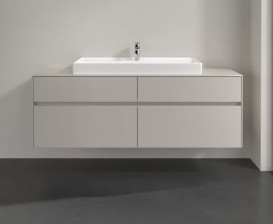 Тумба под раковину Villeroy & Boch Collaro 160х50 см ДСП мягкий серый C03100VK