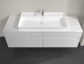 Тумба під раковину Villeroy&Boch Collaro 160х50 см ДСП біле дерево C03100E8