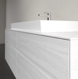 Тумба під раковину Villeroy&Boch Collaro 160х50 см ДСП біле дерево C03100E8