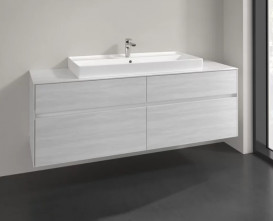 Тумба під раковину Villeroy&Boch Collaro 160х50 см ДСП біле дерево C03100E8