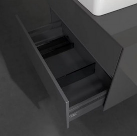 Тумба под раковину Villeroy & Boch Collaro 80х50 см МДФ глянцевый серый C03700FP