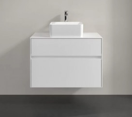 Тумба под раковину Villeroy & Boch Collaro 80х50 см ДСП матовый белый C03700MS