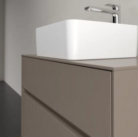 Тумба під раковину Villeroy & Boch Collaro 80х50 см ДСП сірий трюфель C03700VG