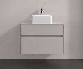 Тумба под раковину Villeroy & Boch Collaro 80х50 см ДСП мягкий серый C03700VK