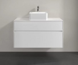 Тумба під раковину Villeroy&Boch Collaro 100х50 см МДФ глянсовий білий C03800DH