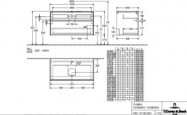 Тумба под раковину Villeroy & Boch Collaro 100х50 см ДСП матовый белый C03800MS