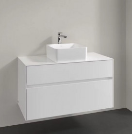 Тумба под раковину Villeroy & Boch Collaro 100х50 см ДСП матовый белый C03800MS