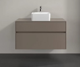 Тумба під раковину Villeroy & Boch Collaro 100х50 см ДСП сірий трюфель C03800VG