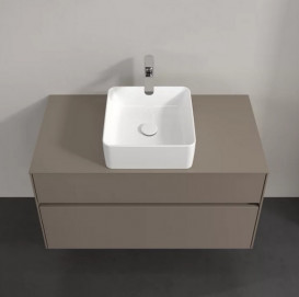 Тумба під раковину Villeroy & Boch Collaro 100х50 см ДСП сірий трюфель C03800VG