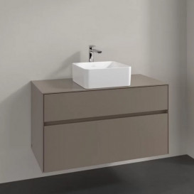 Тумба під раковину Villeroy & Boch Collaro 100х50 см ДСП сірий трюфель C03800VG