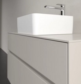 Тумба під раковину Villeroy&Boch Collaro 100х50 см ДСП м'який сірий C03800VK