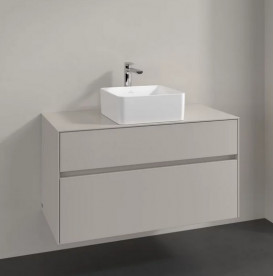 Тумба под раковину Villeroy & Boch Collaro 100х50 см ДСП мягкий серый C03800VK