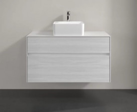 Тумба під раковину Villeroy&Boch Collaro 100х50 см ДСП біле дерево C03800E8