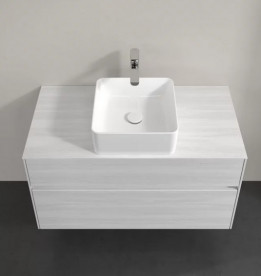 Тумба під раковину Villeroy&Boch Collaro 100х50 см ДСП біле дерево C03800E8