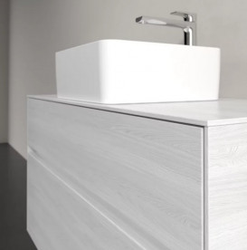 Тумба під раковину Villeroy&Boch Collaro 100х50 см ДСП біле дерево C03800E8