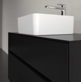 Тумба под раковину Villeroy & Boch Collaro 100х50 см МДФ черный матовый лак C03800PD